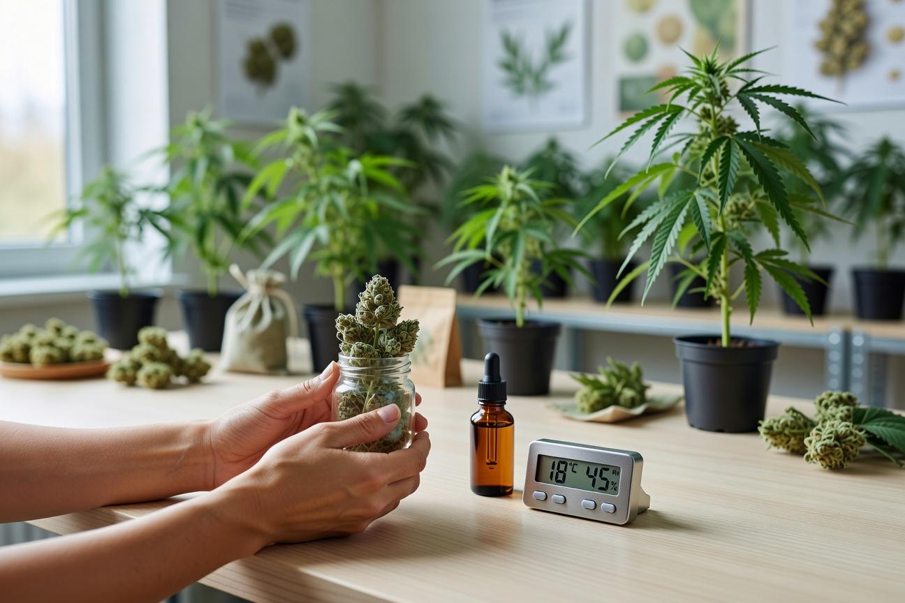 Temperatura przechowywania suszu - stabilność aromatu i kannabinoidów